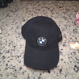 BMW Hat Performance Driving School Baseball Cap Mens Black Adjustable Strap